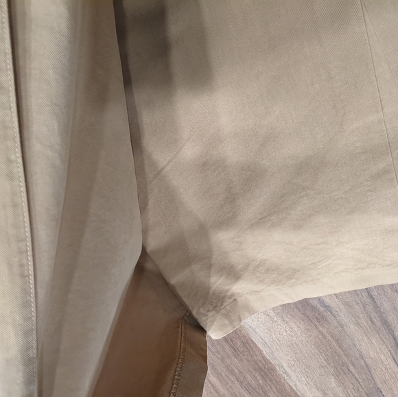 Korean Tan Brown Wrap Midi Skirt with Slit and Decorative Buttons Size S - Picture 5 of 12